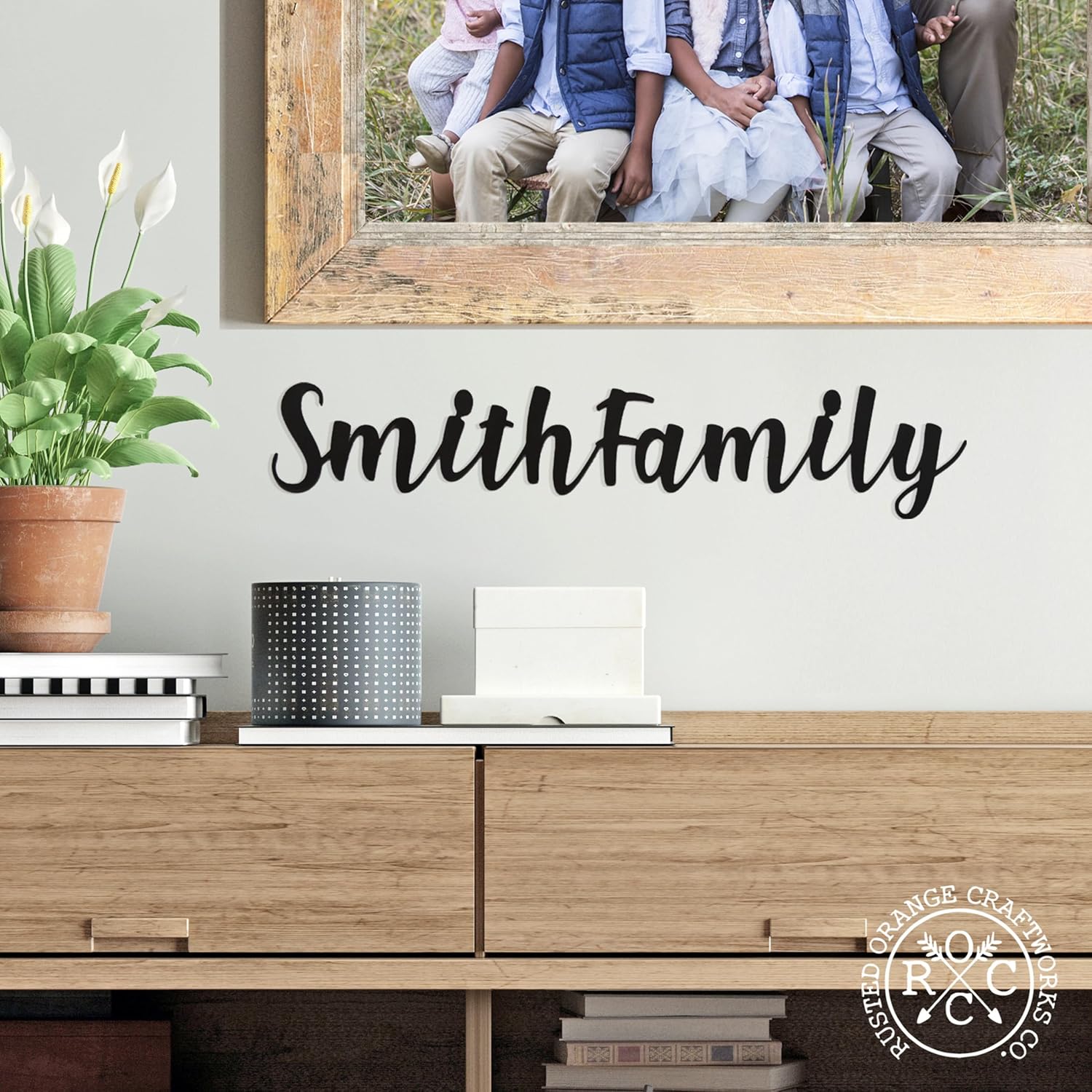 Personalized Calligraphy Metal Word Sign – Custom Name or Phrase in Elegant Script | Laser Cut Steel Wall Decor | 24 Inch Custom Metal Sign | Home, Wedding, or Office Decor | Made in USA