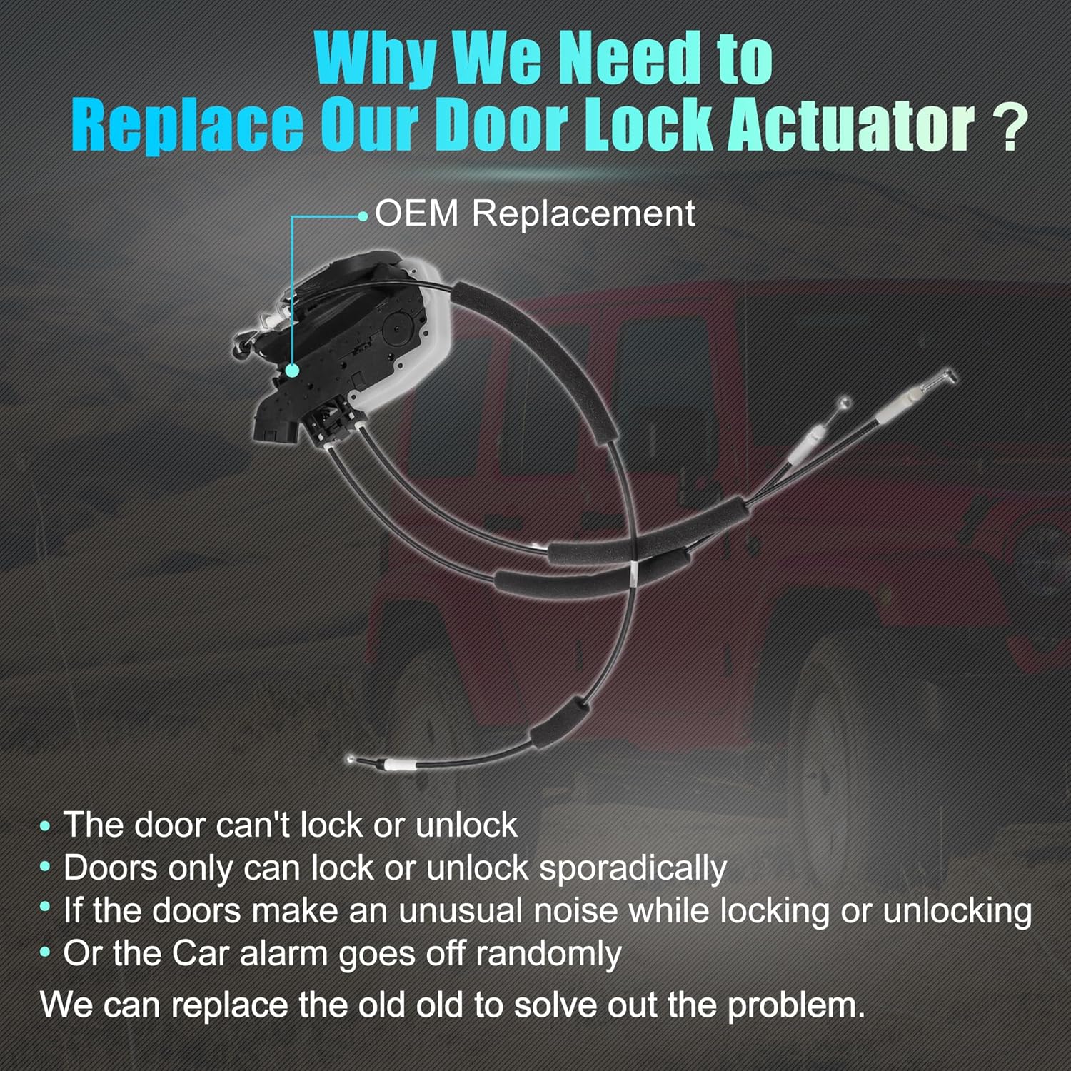 uxcell Rear Right Side Door Latch Lock Actuator Motor with Cable for Nissan Sentra 2007-2012 No.82500ET200