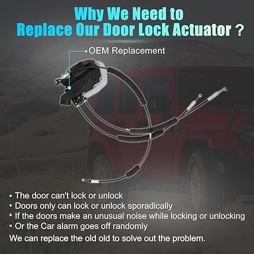 Miniatura 3 de uxcell Motor del actuador de la cerradura del pestillo de la puerta trasera derecha con cable para Nissan Sentra 2007-2012 No.82500ET200