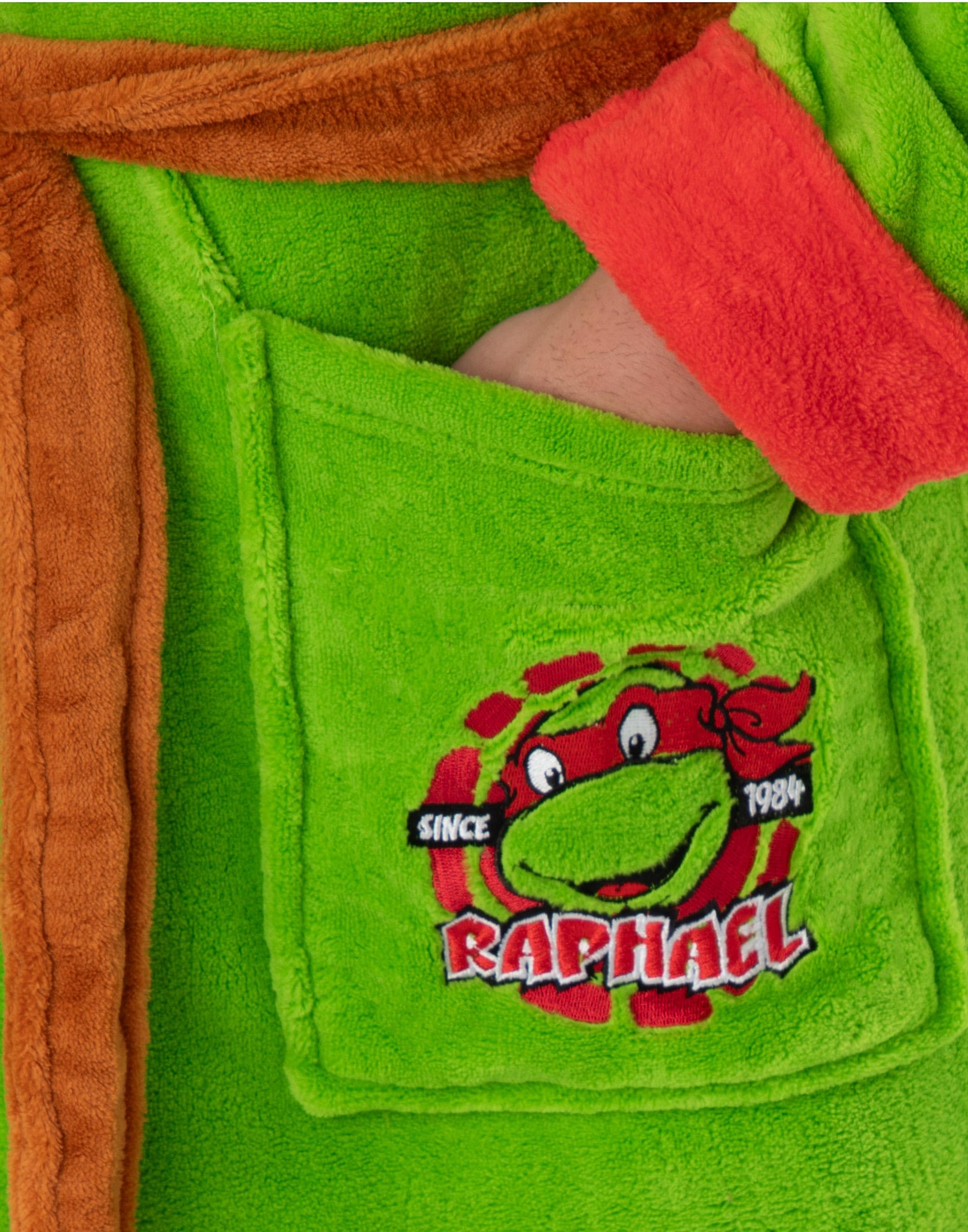 TEENAGE MUTANT NINJA Turtles Accappatoio con Cappuccio Verde Uomo | Libera il tuo Eroe Interiore con questo Accappatoio Costume TMNT | Abbraccia il Comfort e lo Stile Ninja Vibe