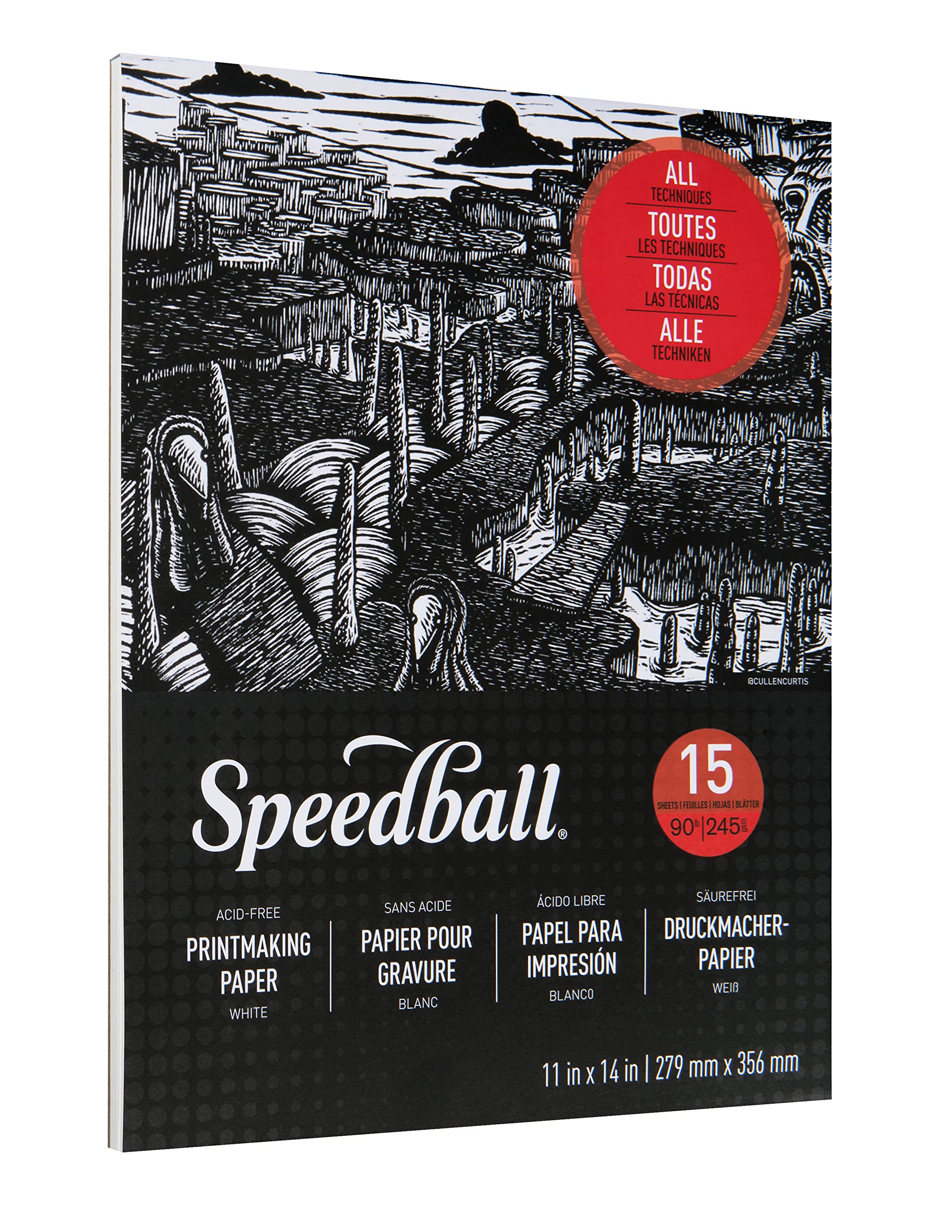 Speedball 7082 - Papel para manualidades (30,5 x 30,5 cm), color blanco