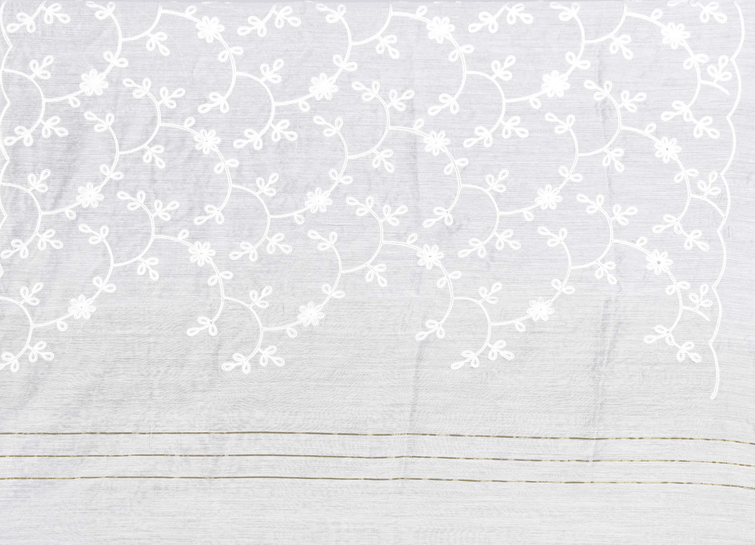 NOBILEA Women's Embroidered Cotton Dupatta 03 (WHITE)(PACK OF 1) 1