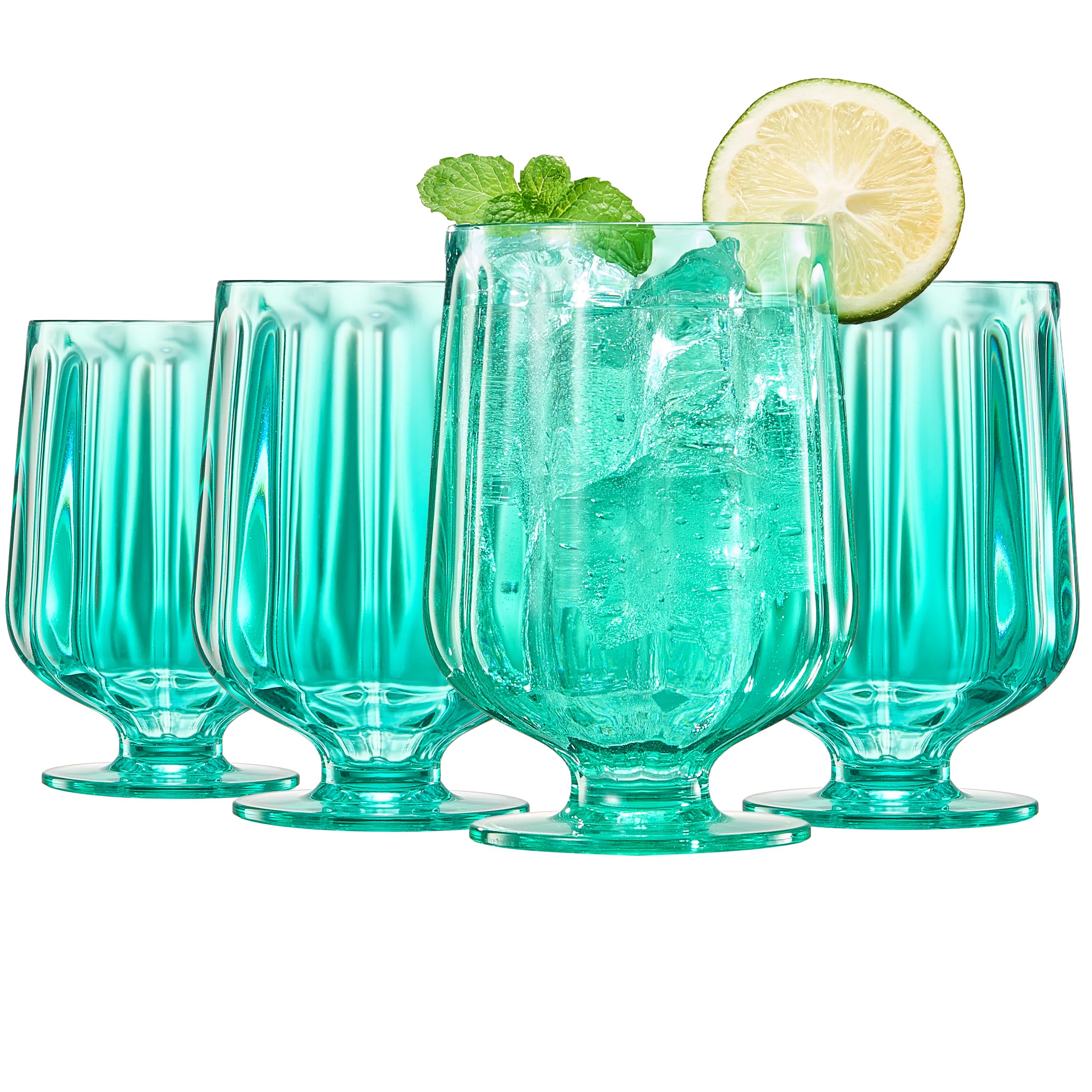 Amazon.com | 15oz Unbreakable Premium Drinking Glasses Set of 4