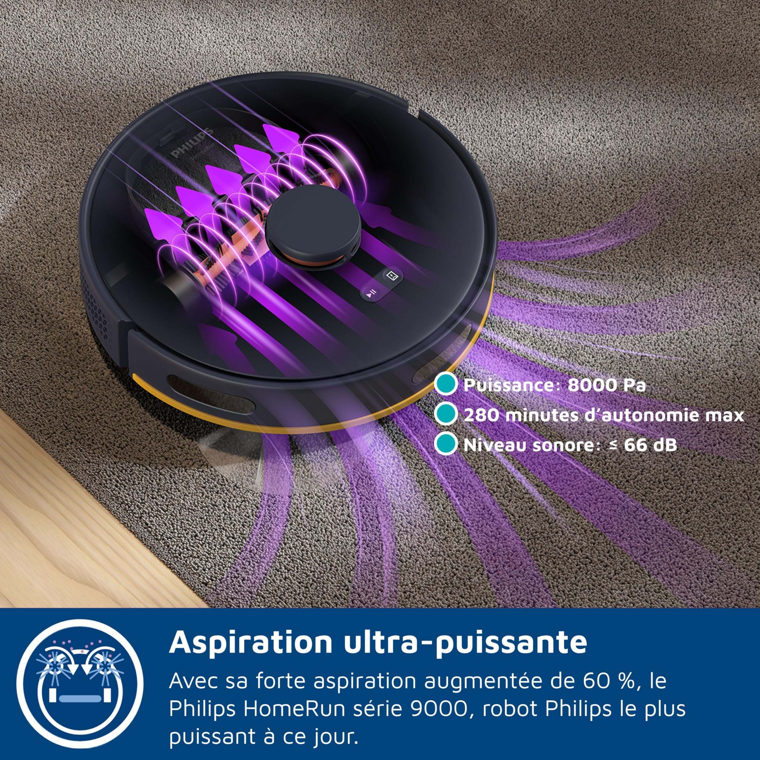 Aspiradora robot PHILIPS XU2000/15 - Potencia 6000 Pa - Navegaci?n l?ser
