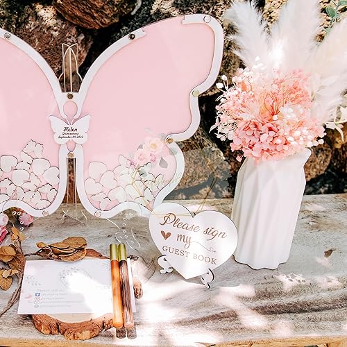 Miniatura 3 de Personalized Butterfly Quinceanera Guest Book Drop Box Alternative Special Gifts for Daughter, Butterfly Mis Quince Sweet 15 Drop box Guest Book,