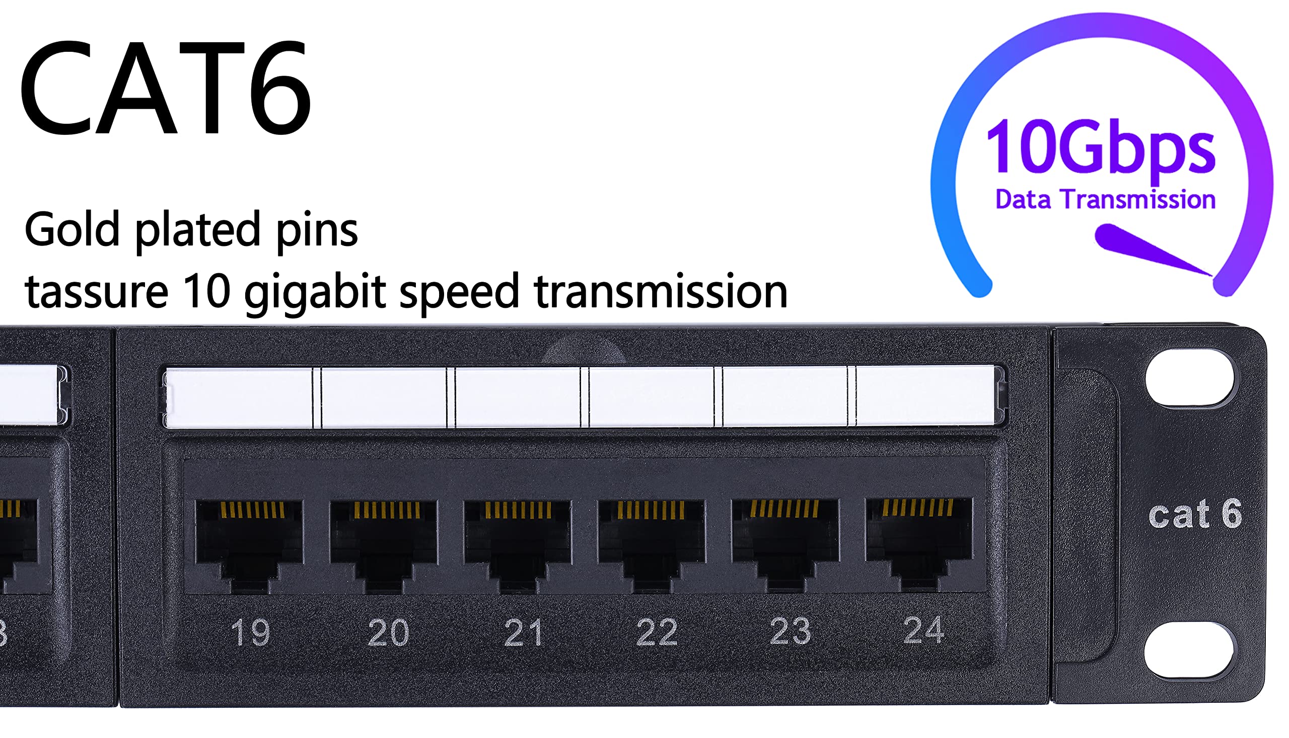 Cat 6 Patch Panel Cable Matters 24-Port Cat6 Patch Panel - 1U Rackmount ...