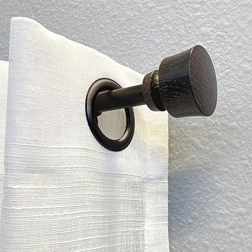 Miniatura 17 de Stockton - Juego de cortineros ajustables de 48-86 pulgadas, 5/8 pulgadas de diámetro, color blanco antiguo