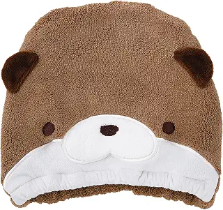 りぶはあと ヘアキャップ アニマルきゅうそくタオル カワウソ (全長約22cm) 吸水速乾 やわらかい 17813-32