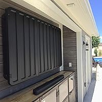 Vista 8 de Cubierta dura para TV al aire libre, protección resistente a la intemperie para televisión, se monta directamente en la pared, soporte de montaje
