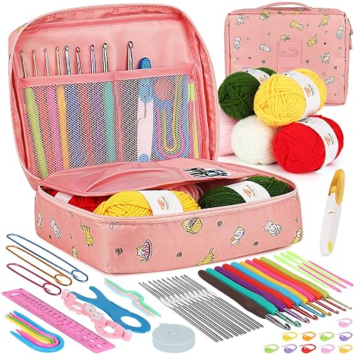 Aeelike Crochet Kit for Beginners - 59-Piece Crochet Starter Kits