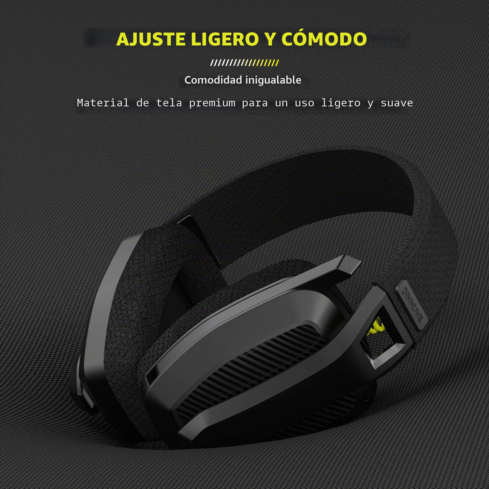 BINNUNE BW06 Cascos Gaming Inalambricos, Auriculares Gaming Inalambricos de 2.4G para PS5, PS4, PC, NS, Cascos PS5 con Sonido Estéreo Auriculares con Microfono, Duración 60Hr+,Negro
