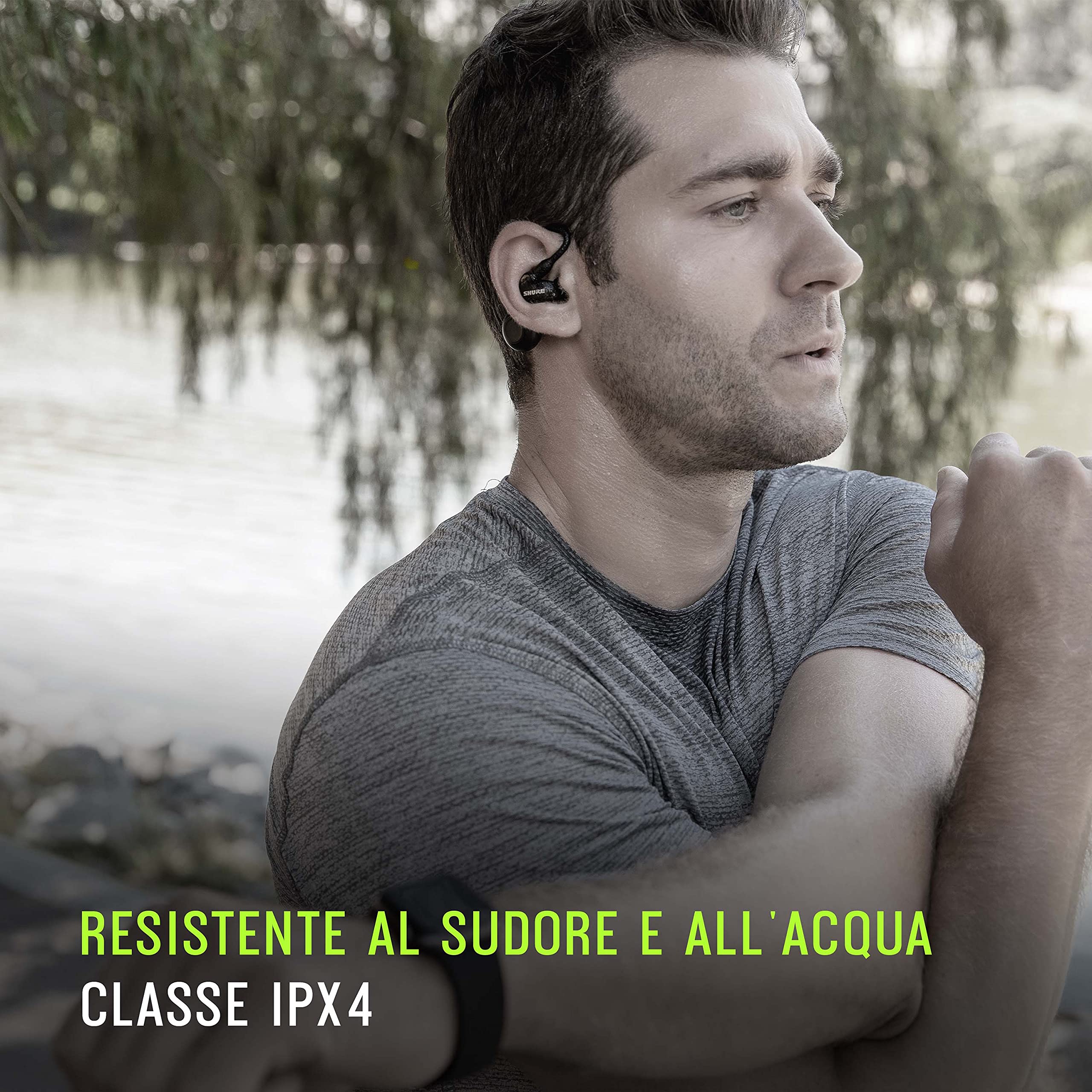 Shure True Wireless Adapter (Gen 2) per auricolari isolanti del suono, Fit over-ear, tecnologia wireless Bluetooth 5, lunga durata della batteria (RMCE-TW2-EFS)