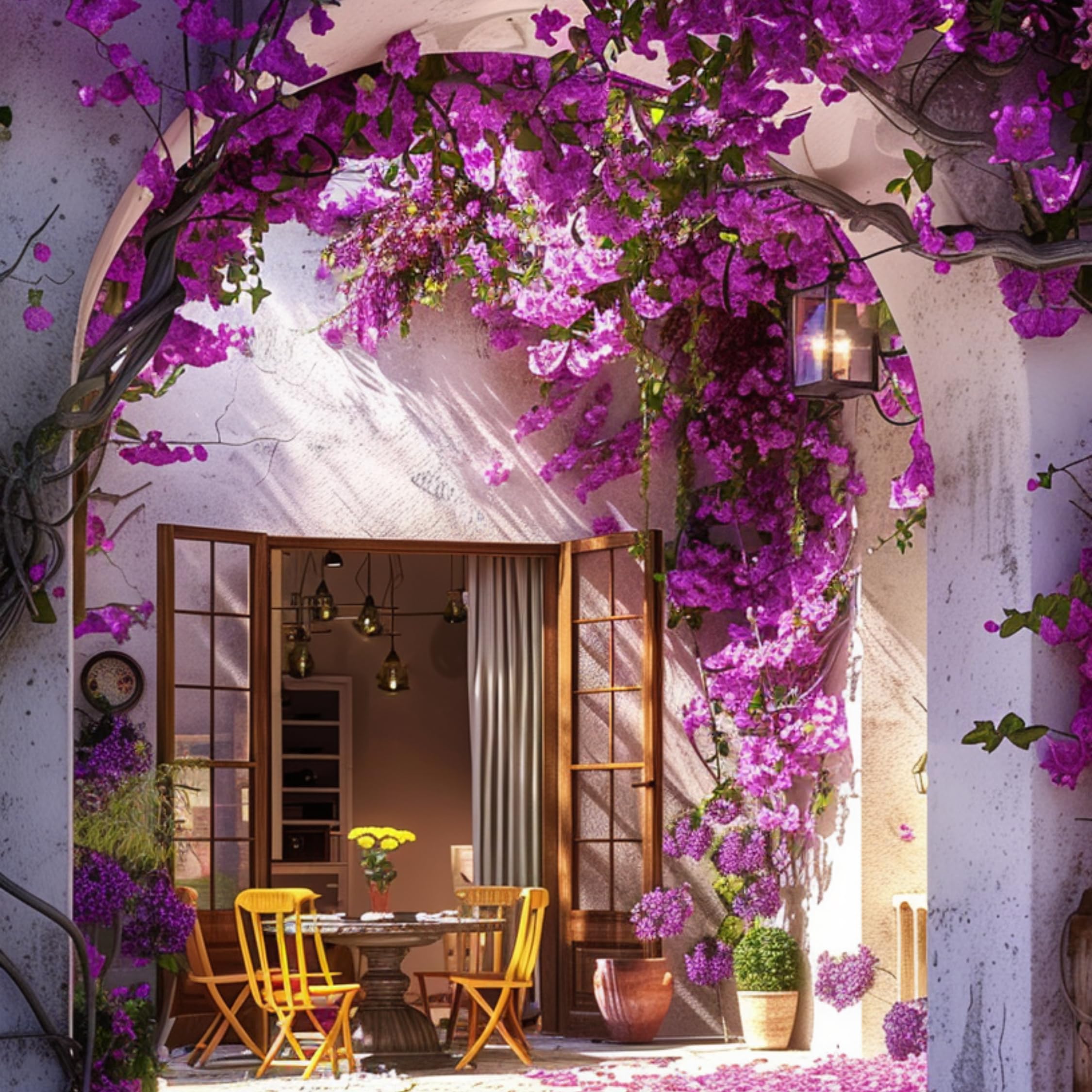 Plant in a Box - Bougainvillea 'Alexandra' - Set de 2 - Violet - Plante grimpante - Plante de jardin - Pot 17cm - Hauteur 50-60cm