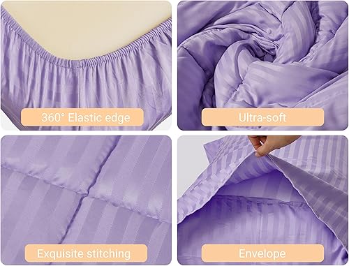 Miniatura 3 de ZPECC Juego de ropa de cama para niños pequeños, juego de ropa de cama suave para cuna de bebé de 4 piezas para niñas, incluye edredón para niños,