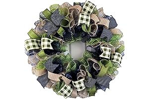 Moss Green January Wreath for Front Door