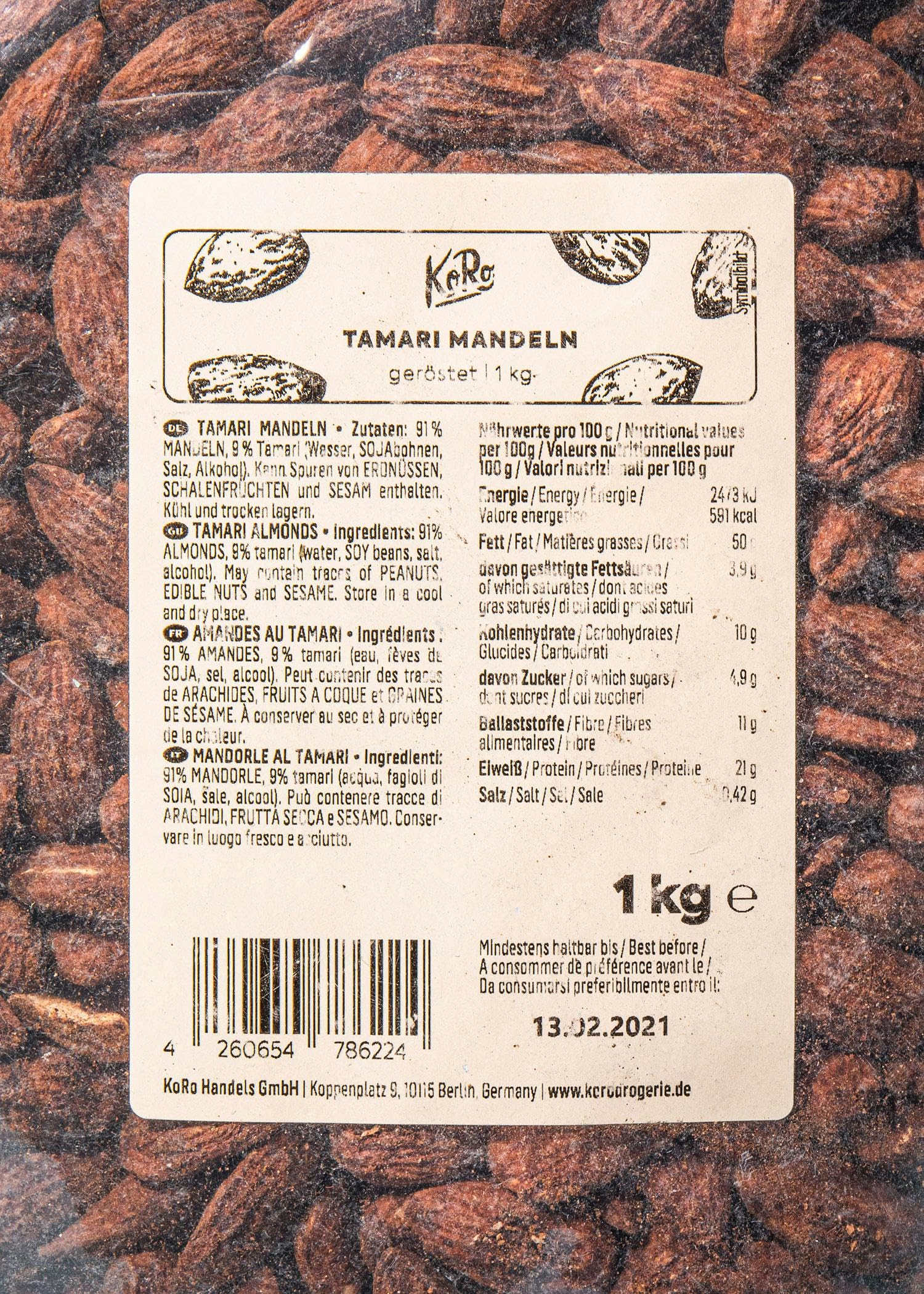 KoRo - Amandes au Tamari -1 kg
