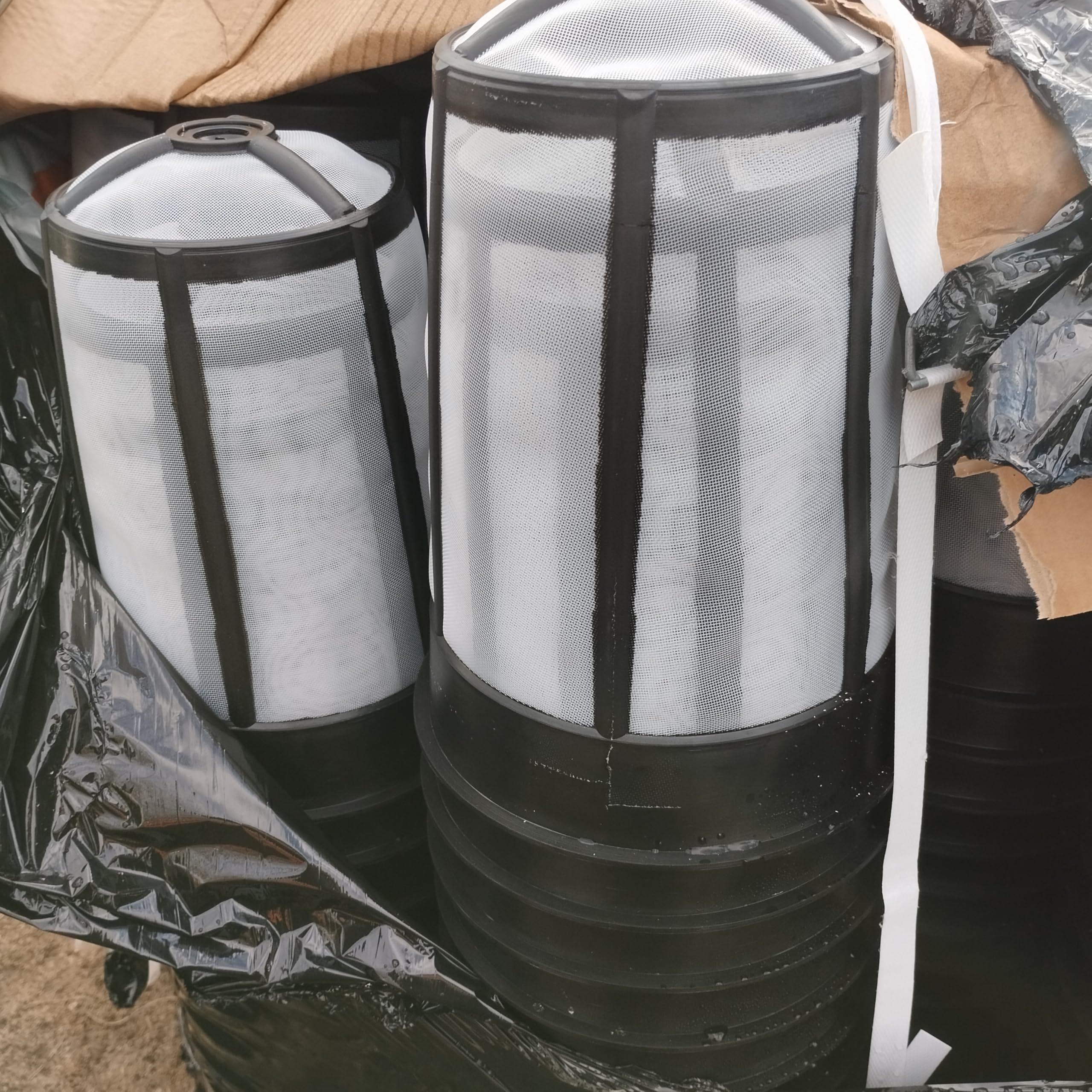 SP Zisternenfilter Wasserfilter Erdtank Regenwasserfilter Drainagefilter 200-400mm mit Kette (Größe 400mm mit Kette)