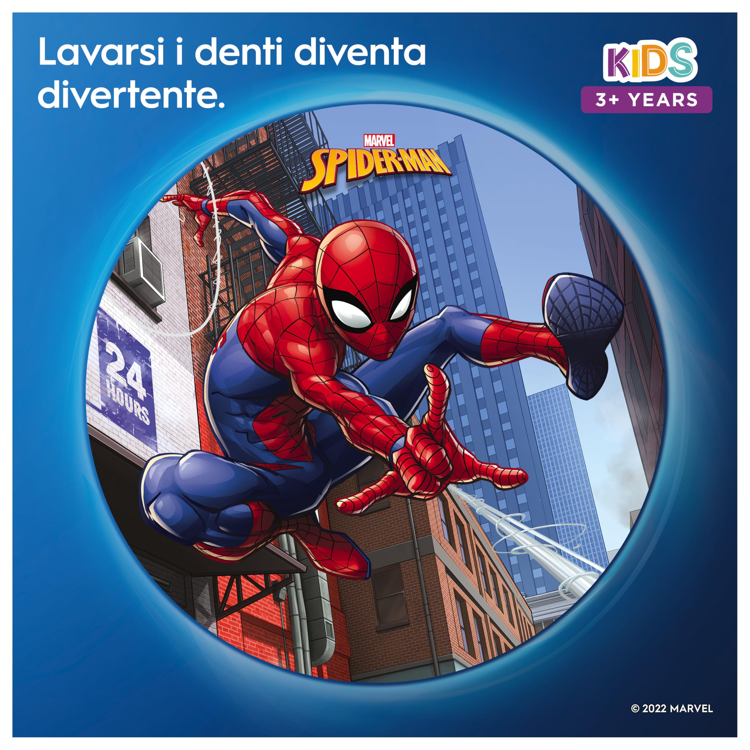 Oral-B Testine di Ricambio Kids 3+, Bianche, 8 Ricambi - 8 Testine di Ricambio per Spazzolino Elettrico Pro Kids 3+, Marvel Spiderman, con Setole Morbide, per i Bambini dai 3 Anni in Su