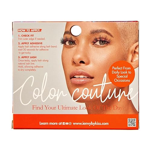 Miniatura 4 de iENVY - Pestañas postizas de imitación de visón de color, pestañas de colores mixtos, máxima esponjosidad y volumen, pestañas postizas (ámbar mixto)