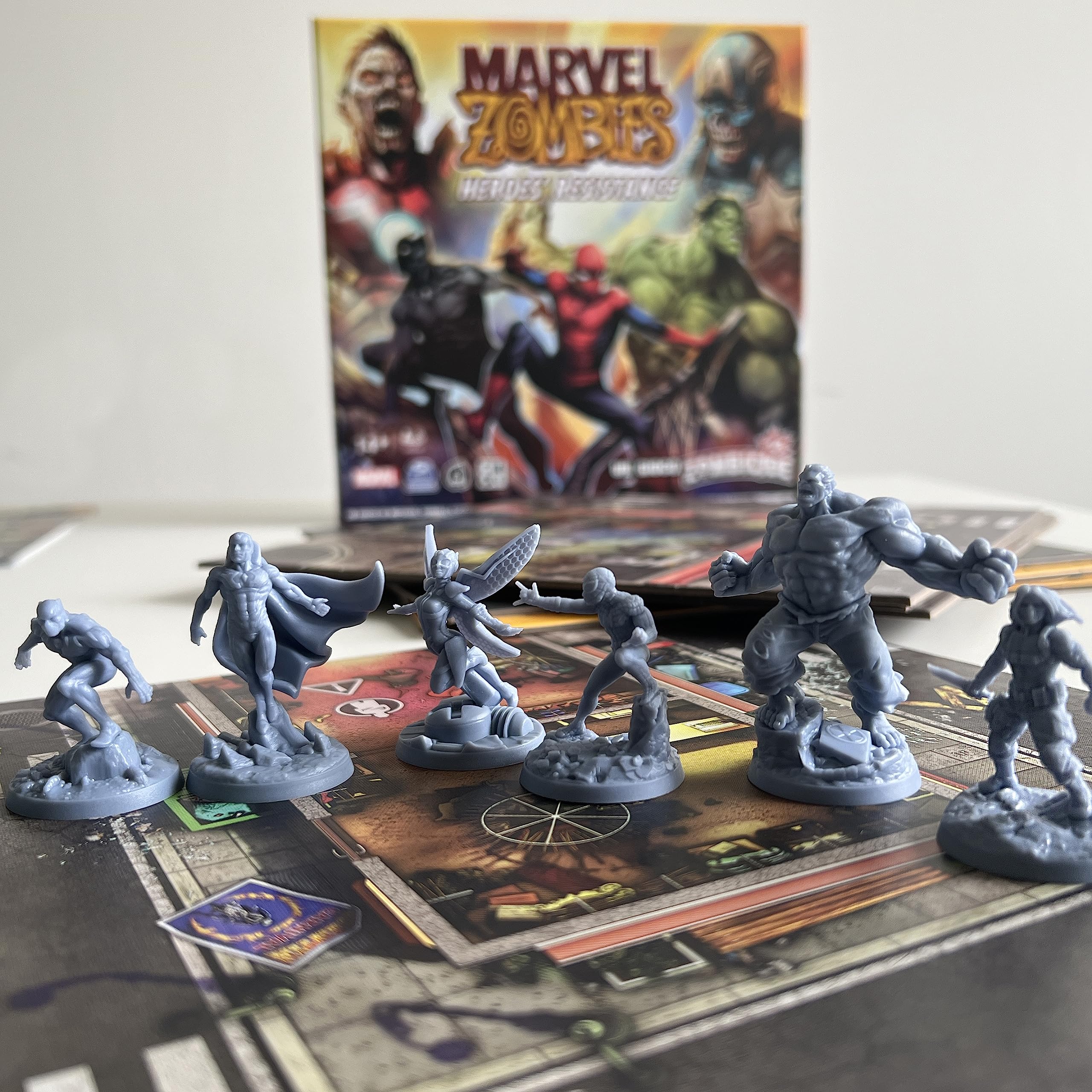 Asmodee Marvel Zombies: Heroes Resistance - Juego de mesa Zombicida, 1 a 4 jugadores, 14 años y edición en italiano
