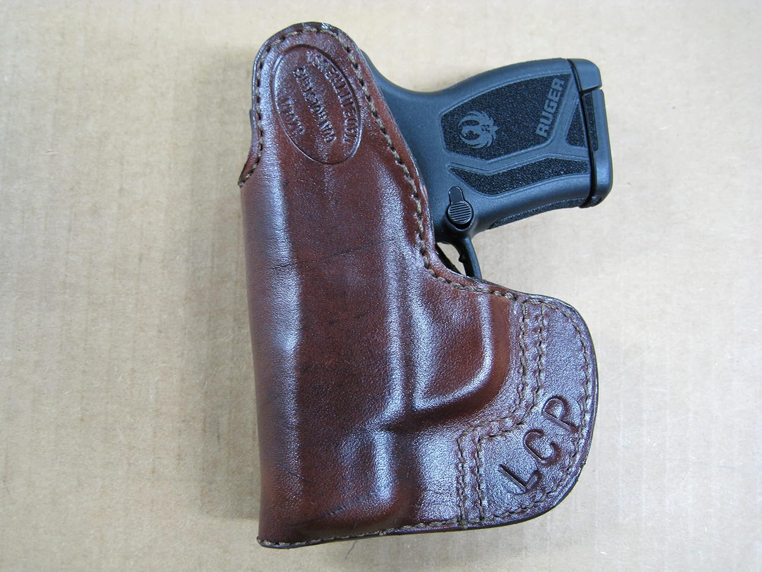 Azula Fully Lined IWB in The Waist Band Leather Concealed Carry Holster for Kimber Micro 9 9mm Pistol CCW Brown RH