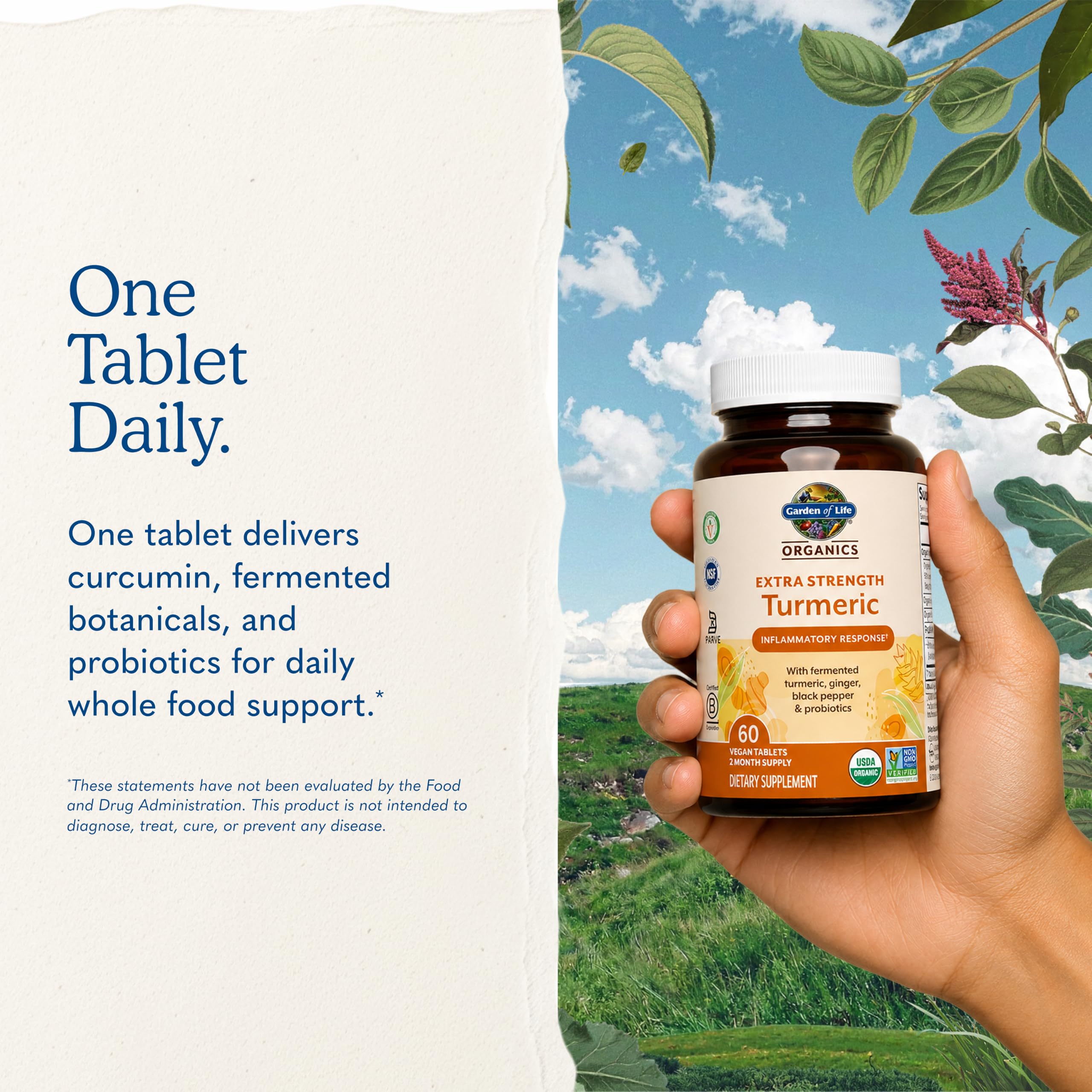 Garden of Life Organics Extra Strength Turmeric Supplement, 60 Tablets — Amazon image 8