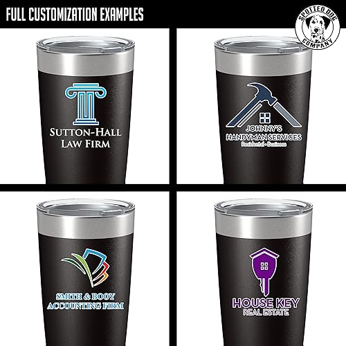 Miniatura 100 de Vaso personalizado de 20 onzas (17 colores) impreso aislado de acero inoxidable con recubrimiento en polvo con tapa, artículos promocionales