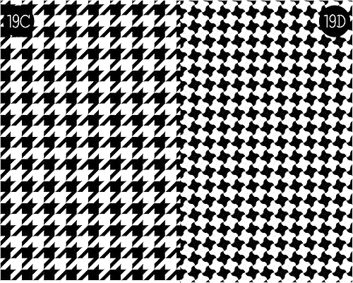 Miniatura 1 de Vinilo adhesivo para manualidades con patrón de cuadros de pata de gallo y vinilo de transferencia de calor para planchar (19D, HTV 12 x 12)