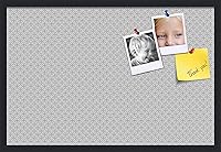 Vista 52 de PinPix Tablero de anuncios de corcho de 20 x 14 pulgadas. Este tablero decorativo enmarcado viene con diseño de círculos B W y un marco negro