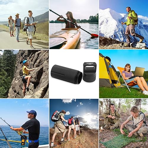 Miniatura 6 de SHD Pastillero EDC para exteriores, aleación de aluminio, contenedor de supervivencia de una sola cámara, estuche portátil impermeable para