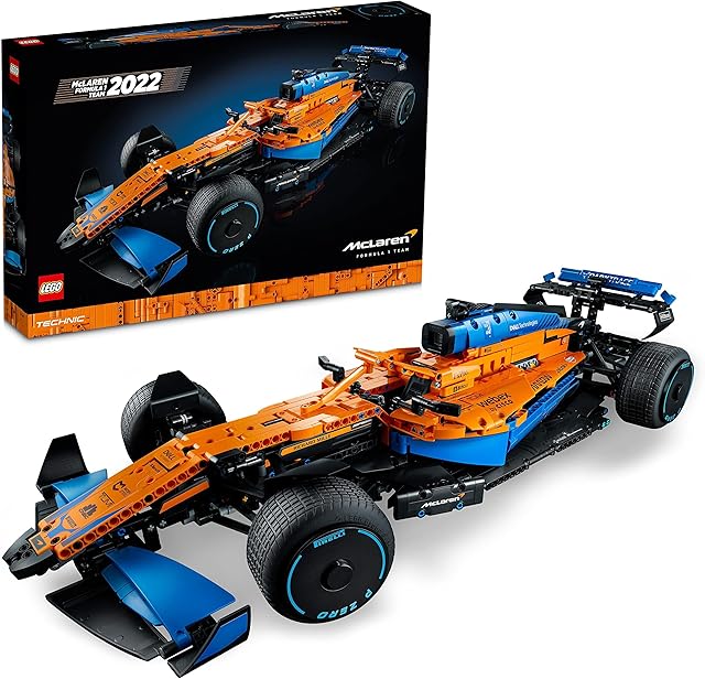 LEGO 42141 Technic McLaren Formula 1 2022 Replica Race Car Model Building Kit, F1 Motor Sport Set Gift Idea For Adults, Men, Women, Him, Her, Husband, Collectible Home Decor