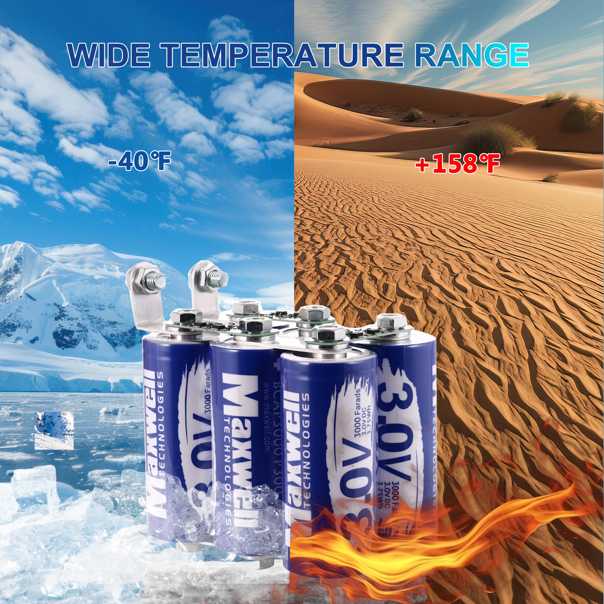 Amazon.com: Maxwell 18V 500F Super Capacitor Jump Starter, 6000A