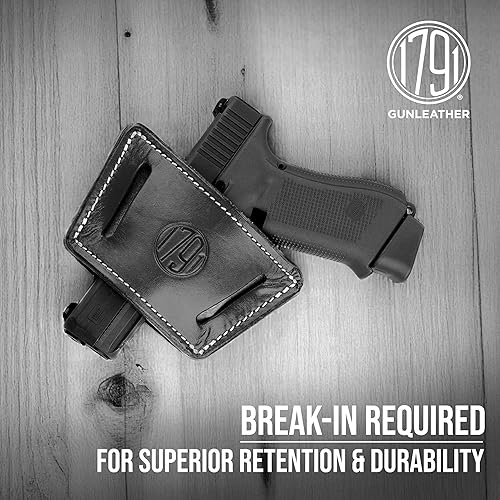 Miniatura 6 de 1791 Funda universal de cuero para pistola, OWBIWB CCW, diestro y zurdo, compatible con Glock, HK, SIG Walther
