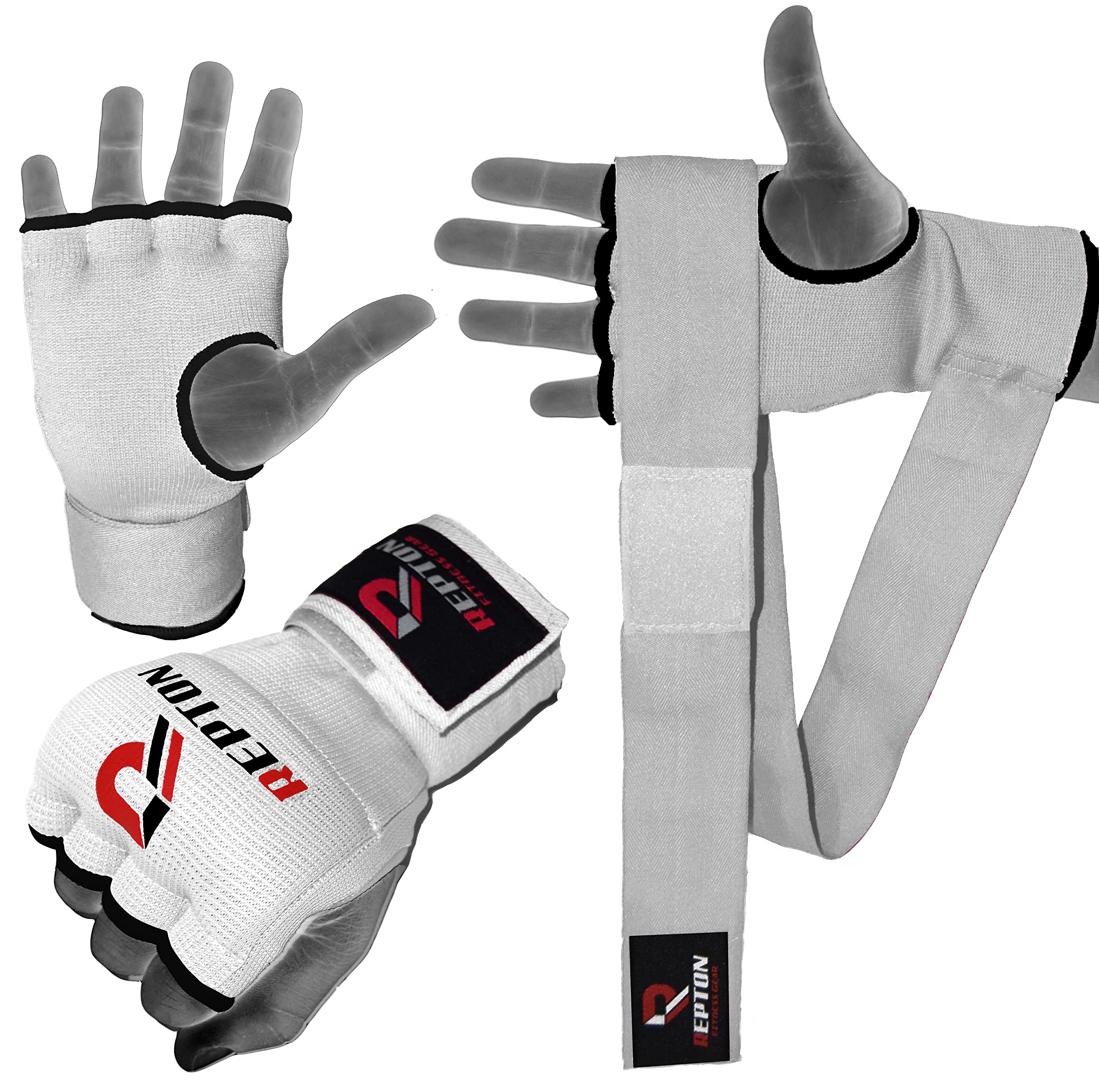 Guantes de boxeo interiores 100 cm, correas de muñeca elásticas, acolchados para artes marciales mixtas