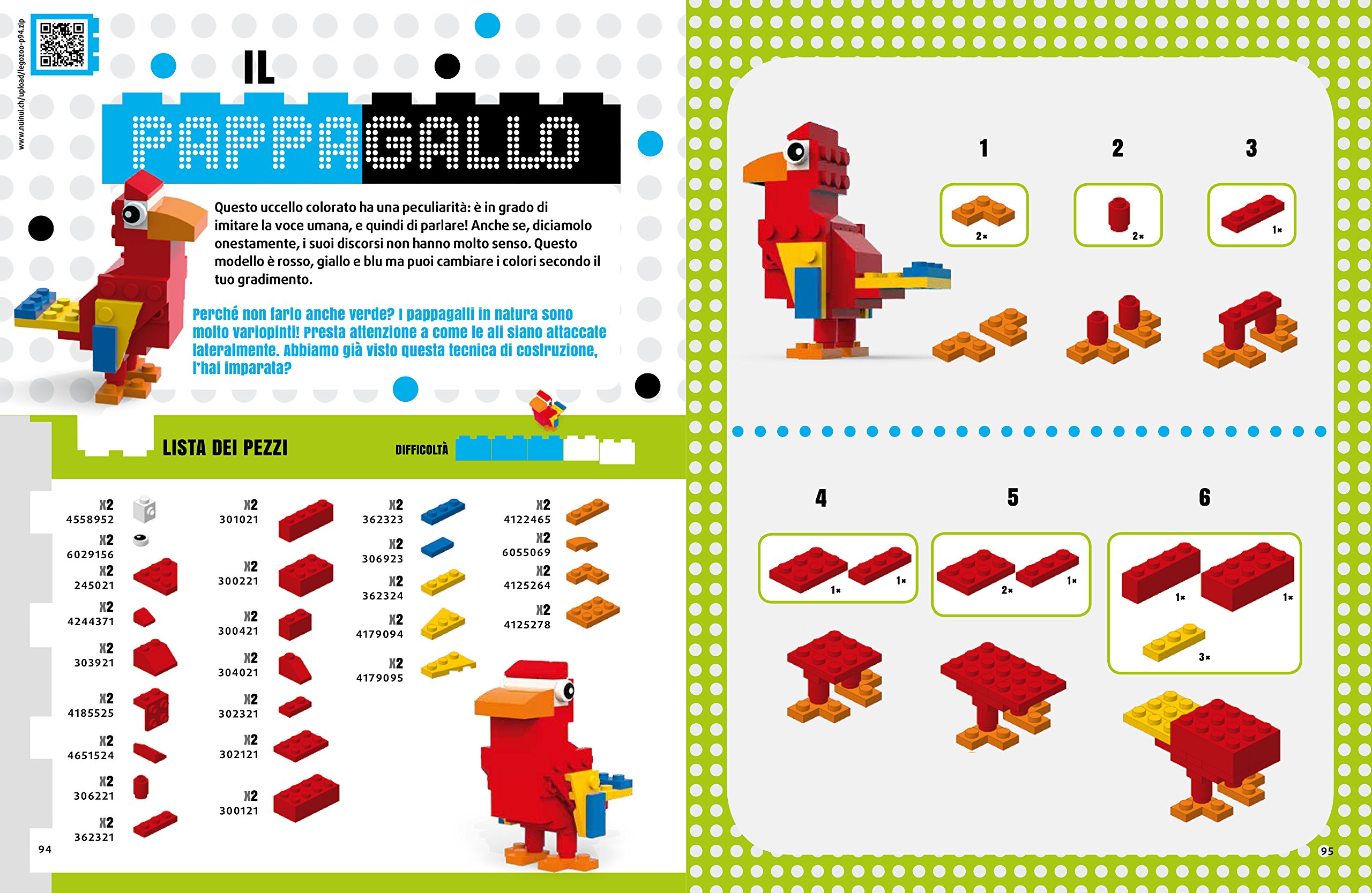Lo zoo Lego. 50 modelli di animali facili e per bambini. Ediz. a colori