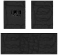 FH Group DIY Waterproof Trimmable Car Floor Mats - Non-Slip Vinyl Custom Fit All-Season Liners, Solid Black