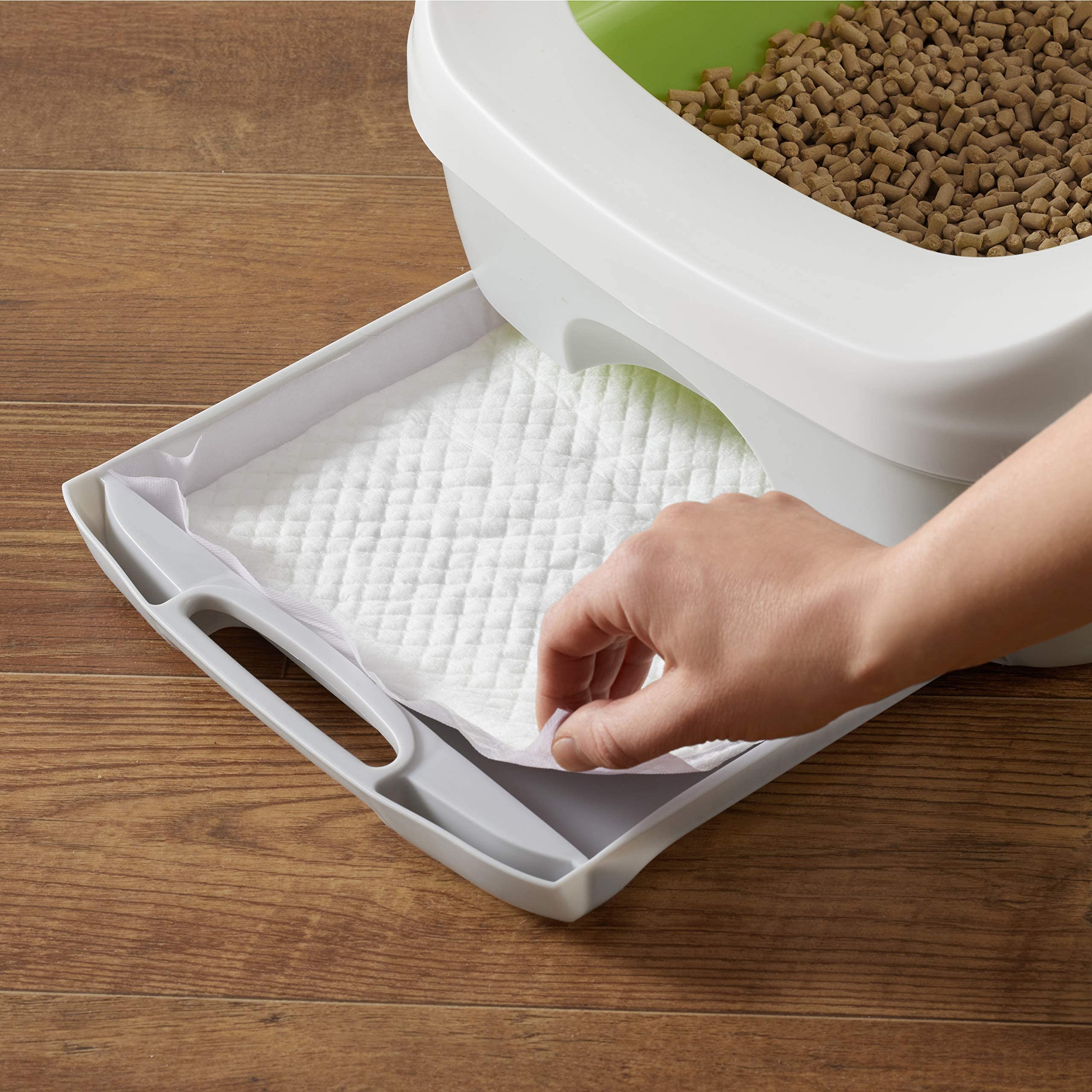 Amazon Basics 40er-Pack Einweg-Katzenkloeinlagen mit Schnell Trocknender Oberfläche, Violett, Ohne Duftstoffe