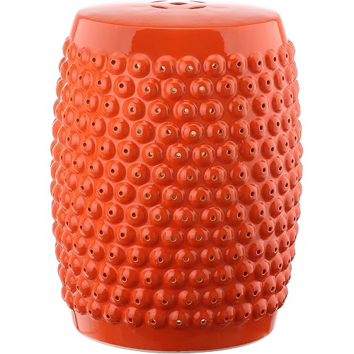 Safavieh Stella Glazed Ceramic Decorative Garden Stool, Orange