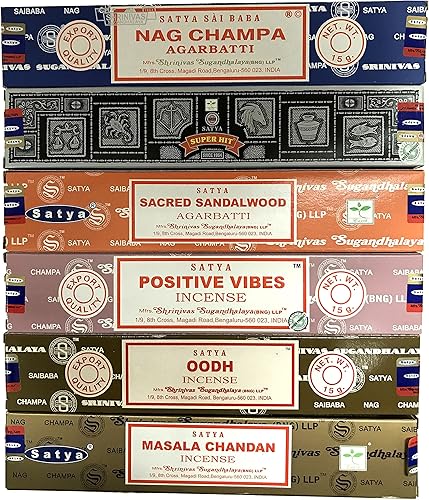 Miniatura 4 de Nag Champa - Paquetes de varillas de incienso  Fragancias surtidas  Enrolladas a mano y no tóxicas  Perfecto para meditación y relajación  Paquete