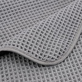 POLYTE 430 GSM Microfiber Quick Dry Lint Free Bath Sheet, 70 x 35 in, Set of 2 (Waffle Weave)