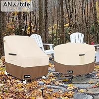 Vista 92 de Funda para sofá biplaza (2 asientos) y muebles de patio/exteriores, 58 pulgadas de ancho x 32.5 pulgadas de profundidad x 31 pulgadas de alto, Beige