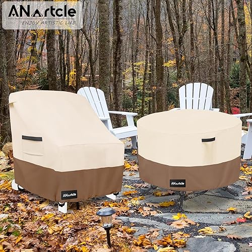 Miniatura 93 de Paquete de 2 fundas para sillas reposeras y muebles de exteriores, impermeables, 33 pulgadas de ancho x 35 pulgadas de profundidad x 38.5 pulgadas