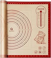 Extra Large 28x20 Inch Silicone Baking Pastry Dough Mat - Thick Nonstick Rolling Mat with Measurements for Bread Cookies Pizza Fondant