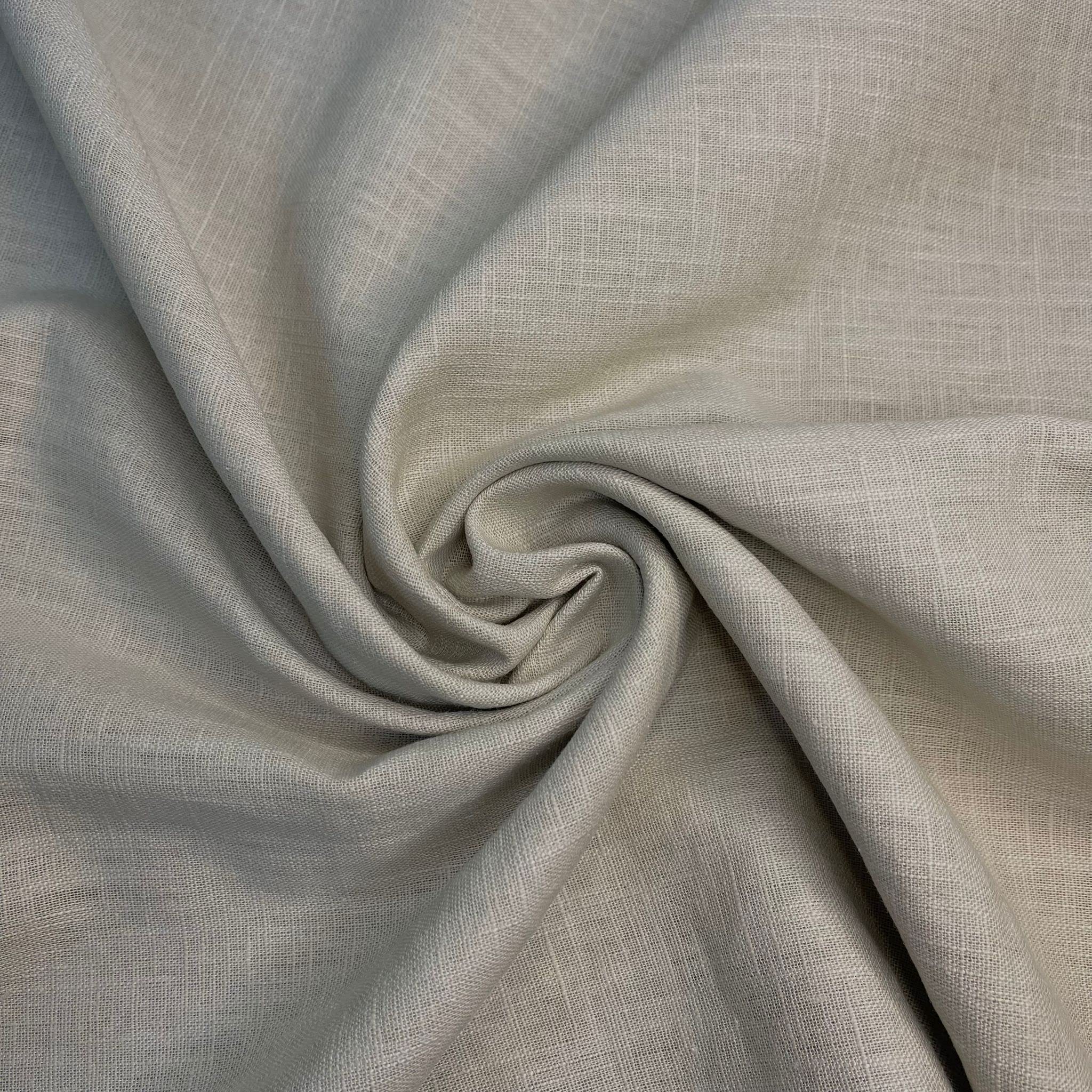 100% Pure Washed Linen Flax Fabric 45 Colours 135cm Wide 240gsm Per Metre (3005 Natural) (Half - METRE)