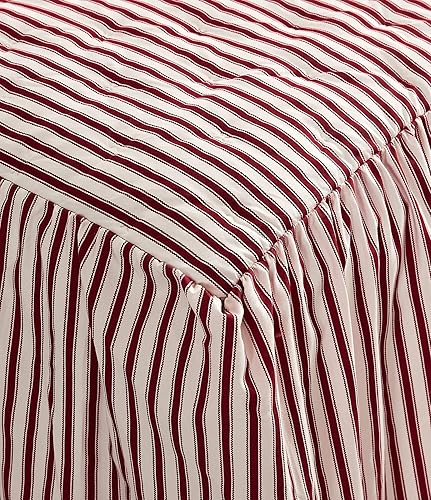 Miniatura 4 de CHIXIN Colcha de falda con volantes a rayas tamaño King, caída de 30 pulgadas de largo, estilo shabby chic, funda de cama ligera, juego de 3 piezas,