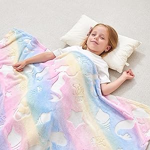 Softan Kids Throw Blanket for Boys and Girls Soft Cozy Flannel, Cute Blanket for Sofa Couch Bed, Christmas Birthday Gift for Kids ToddlerJellyfish 30x40 Inch