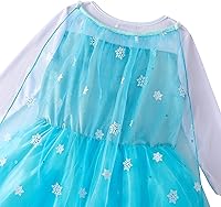 Vista 6 de Aoiviss Disfraz de princesa Elsa para niñas, vestido de Frozen para Halloween, cumpleaños, cosplay