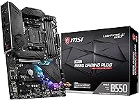 MSI MPG B550 Gaming Plus V1 AM4 Motherboard - PCIe 4.0, DDR4 128GB, Ryzen 5000, M.2 Shield Frozr, ATX Gaming