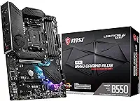 MSI Placa-mãe para jogos MPG B550 Gaming Plus V1 (AMD Ryzen 5000, AM4, DDR4, PCIe 4.0, SATA 6Gb/s, M.2, USB 3.2 Gen 2, HDMI/DP, ATX)
