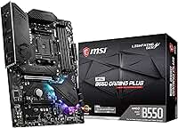 MSI Placa-mãe para jogos MPG B550 Gaming Plus V1 (AMD Ryzen 5000, AM4, DDR4, PCIe 4.0, SATA 6Gb/s, M.2, USB 3.2 Gen 2, HDMI/DP, ATX)